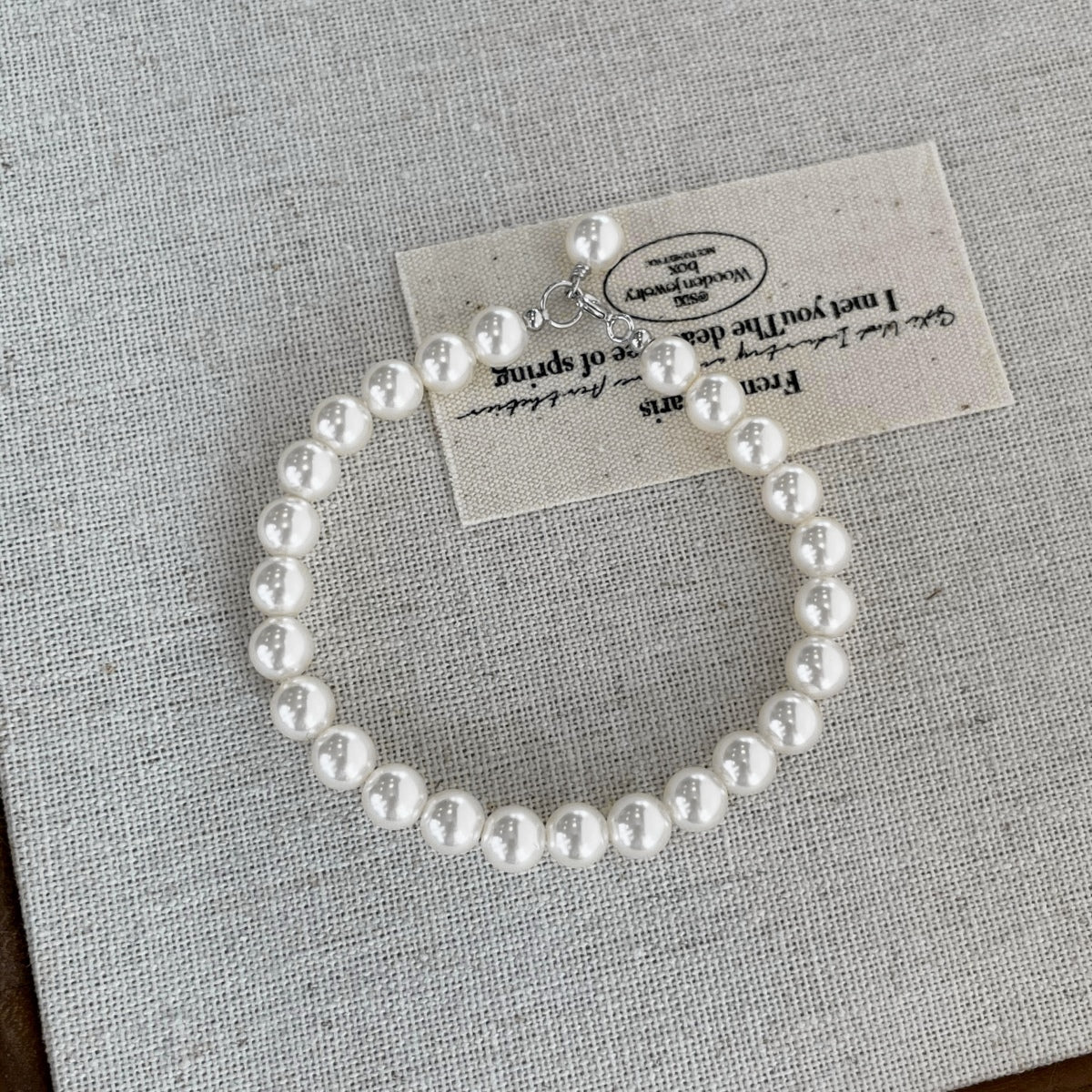 925 Silver Temperament Pearl Bead Bracelet