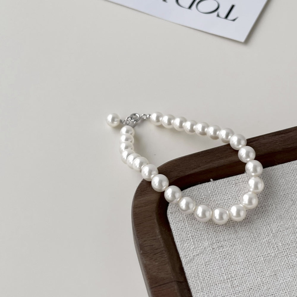 925 Silver Temperament Pearl Bead Bracelet