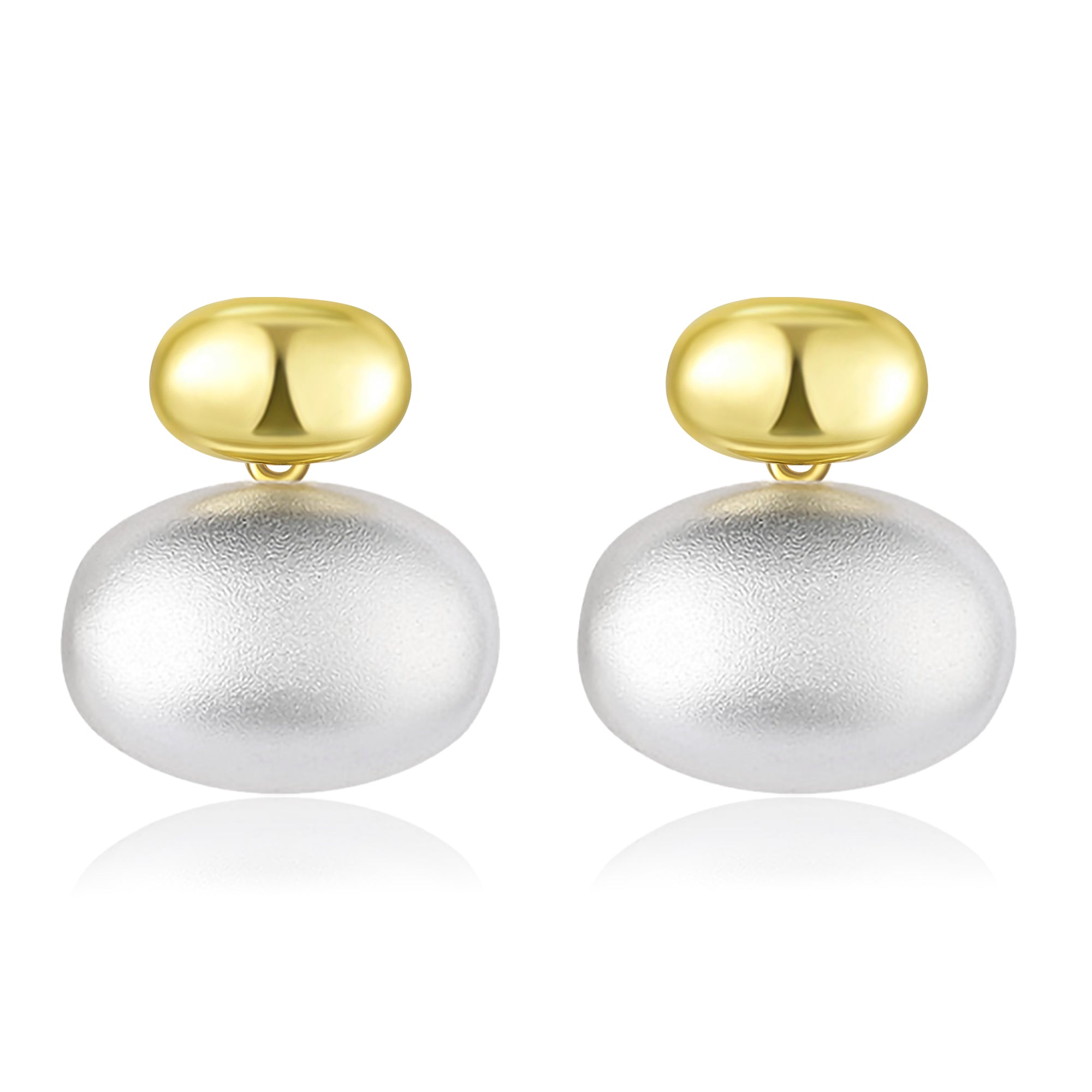 18k Gold Sterling Silver Earrings Pearl Earrings