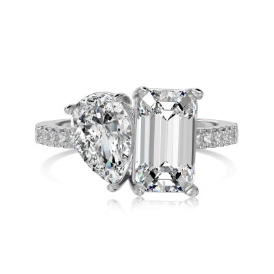 2 Carat 925 Sterling Silver with Zirconia Ring: Sparkling and Charming Fashion Choice