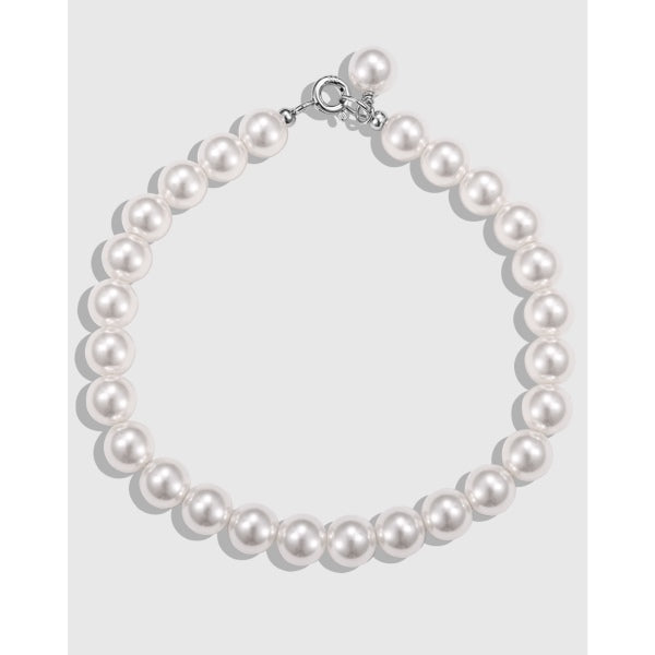 925 Silver Temperament Pearl Bead Bracelet