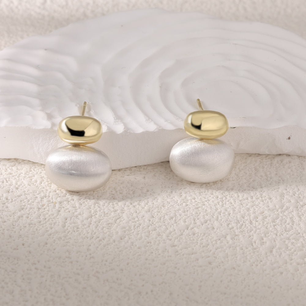 18k Gold Sterling Silver Earrings Pearl Earrings