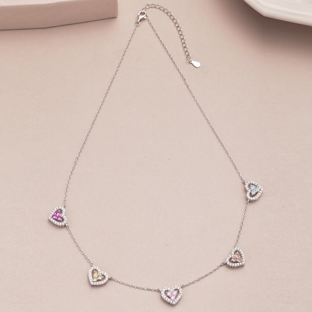 925 Sterling Silver Zirconia Necklace for Women